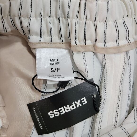 Express Striped Ankle High Rise Dress Pants - Picture 7 of 8